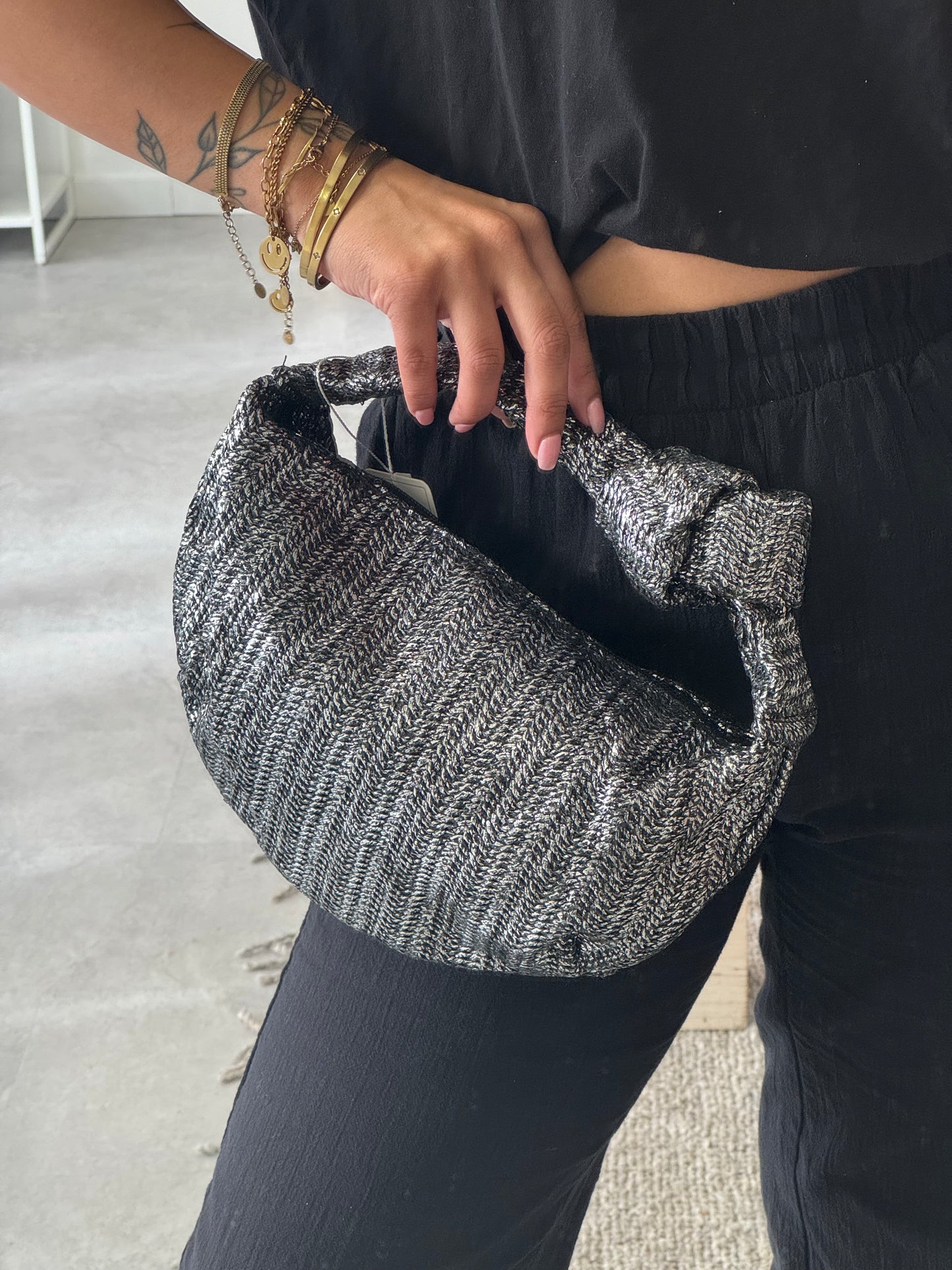 Lumi Bag | Black Glitter
