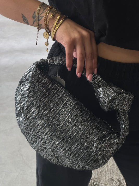 Lumi Bag | Black Glitter