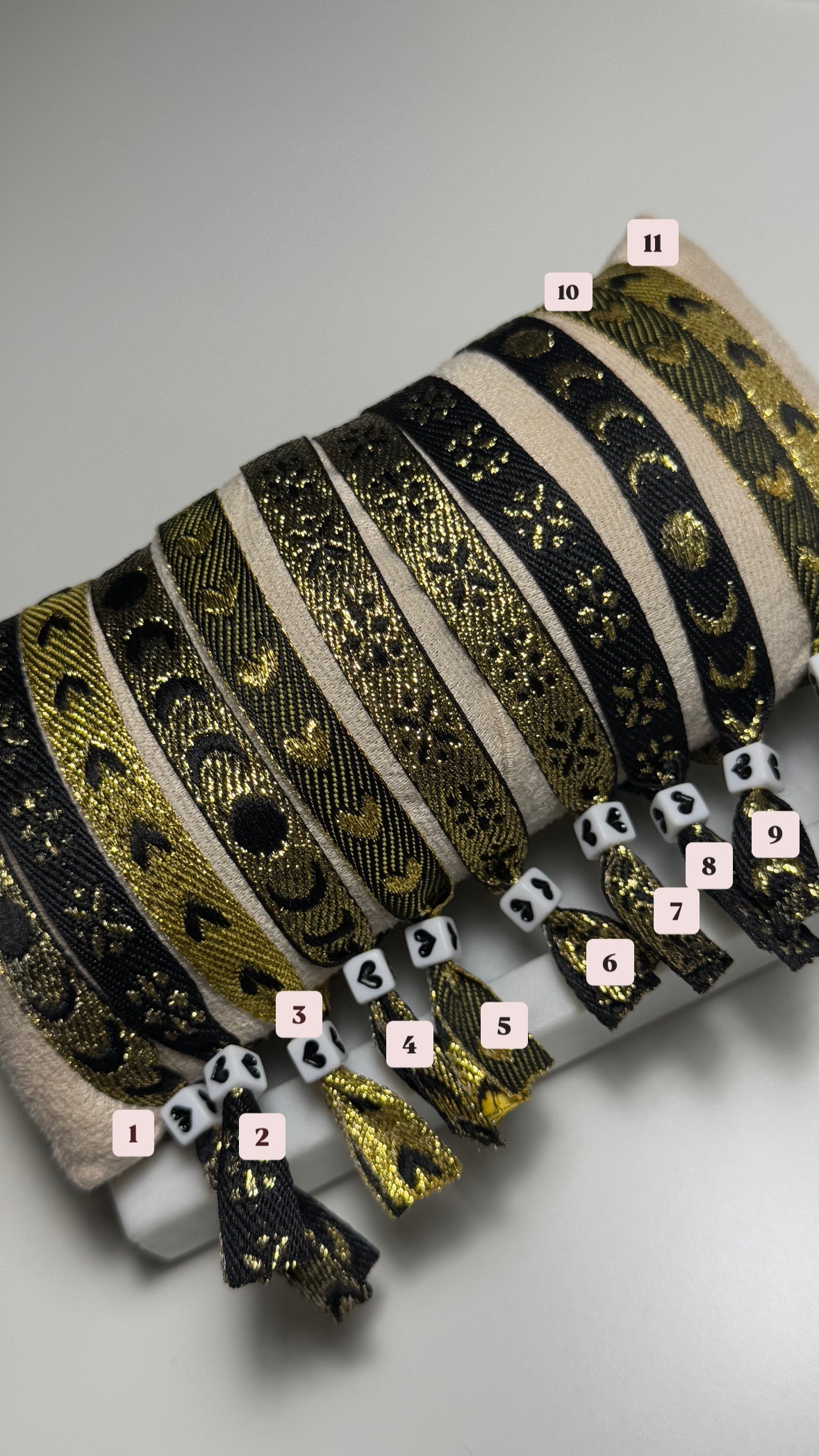 Lint Bracelets Black & Gold