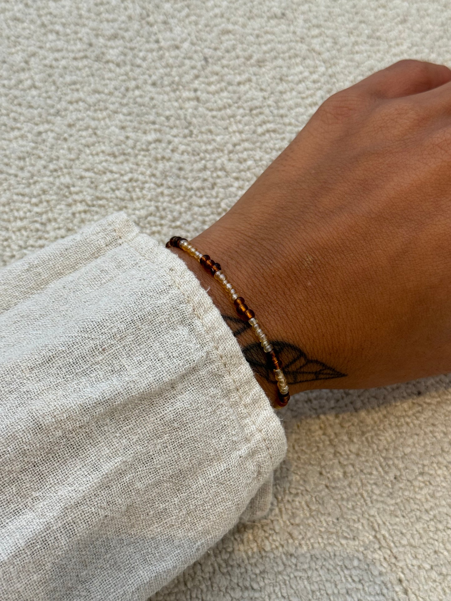 Hazel Shimmer Mix Miyuki Ring