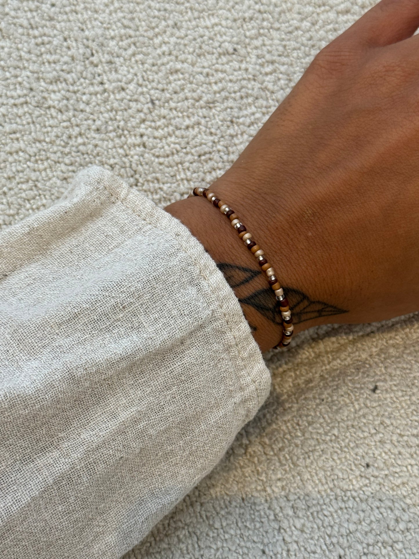 SILVER AUTUMN MIX MIYUKI BRACELET