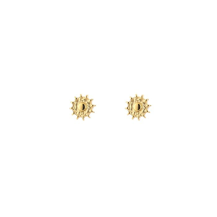 mini sun earstuds gold