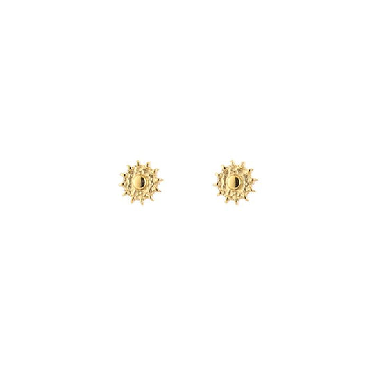 mini sun earstuds gold