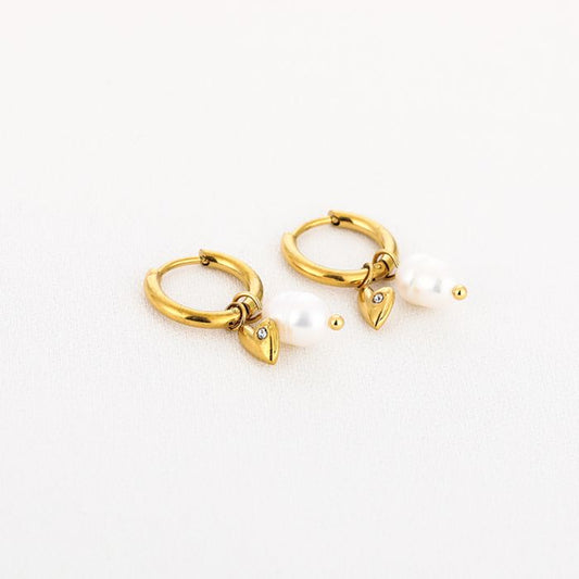 pearly love hoops gold