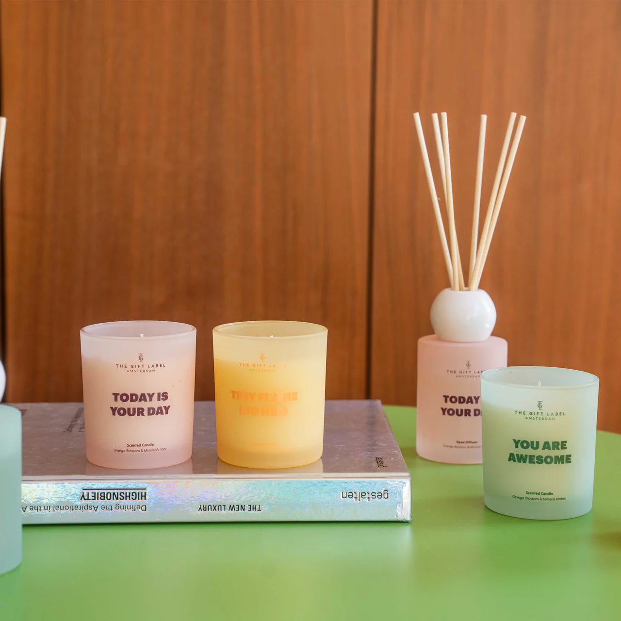 frosted candle | today is your day