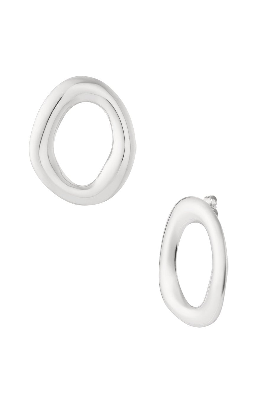 Oval Earrings Silver