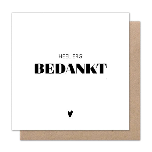 Wenskaart | Heel erg bedankt