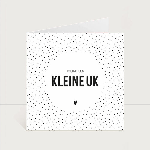 Wenskaart Dubbel | Hoera! Een kleine uk