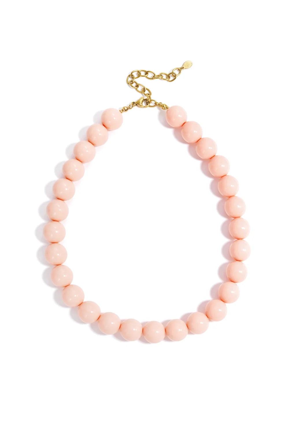 bead necklace peach