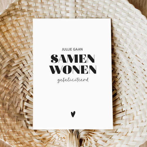 Wenskaart A6 | Jullie Gaan Samenwonen