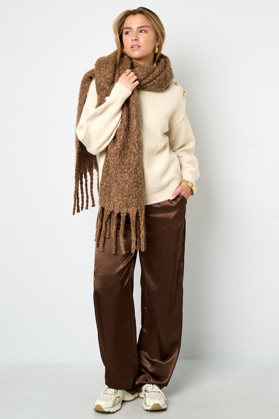 Solid Scarf Brown