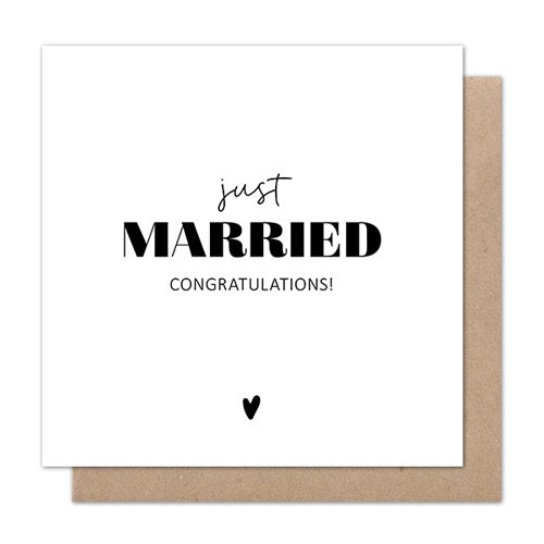DUBBELE WENSKAART | JUST MARRIED