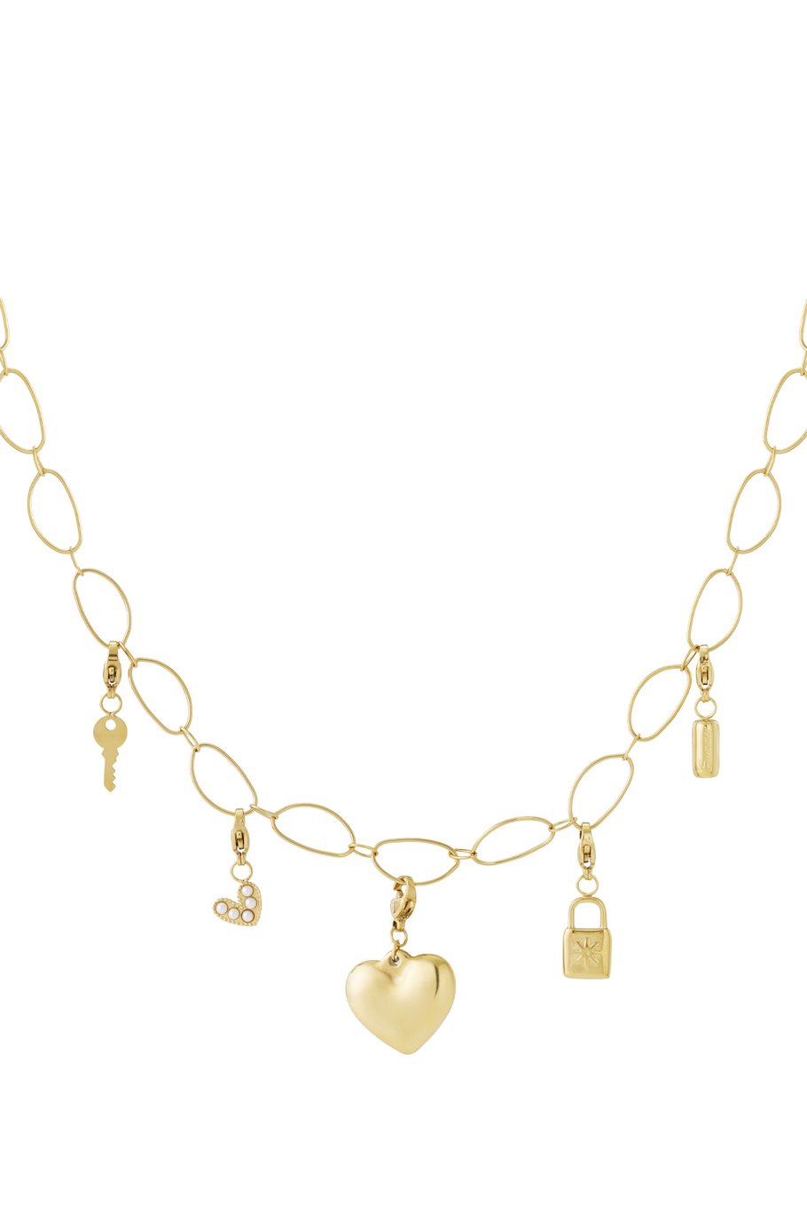 Lovely Charm Necklace Gold