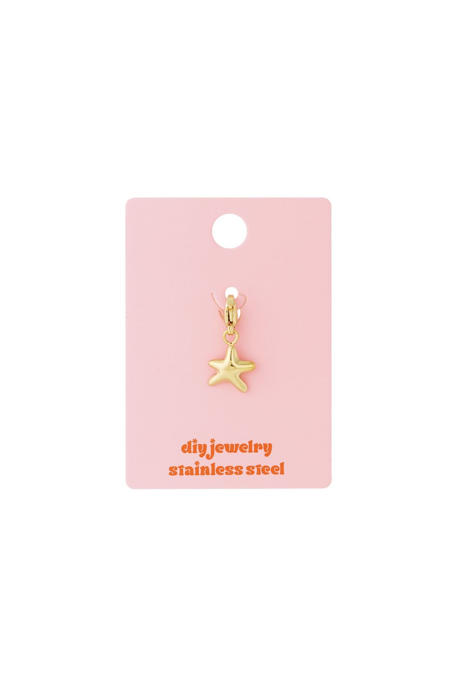 Puffy Star Charm Gold
