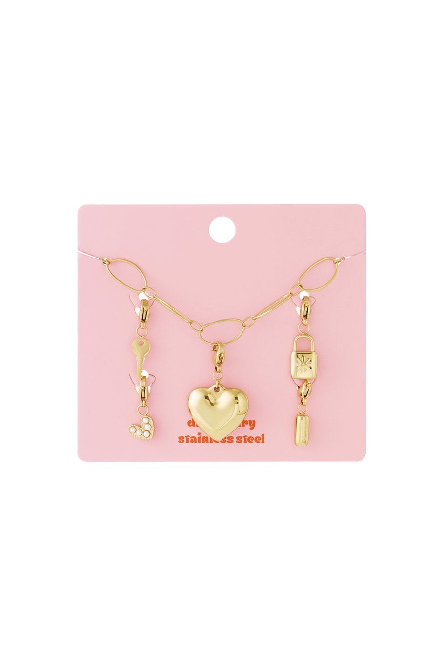 Lovely Charm Necklace Gold