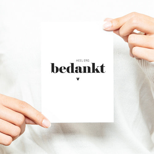 Wenskaart A6 | Heel Erg Bedankt