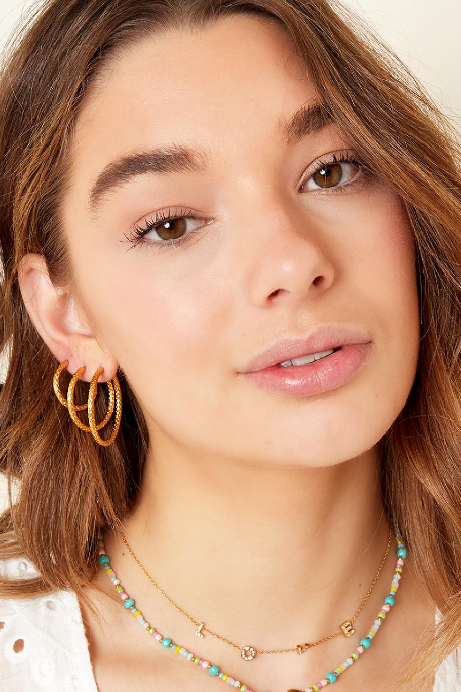 Pattern Hoops Silver