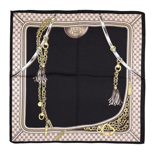 mini scarf black chain