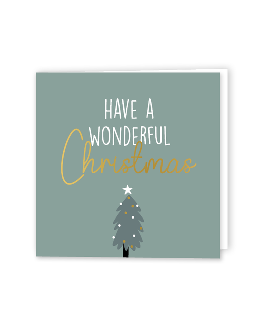Wenskaart 12x12 cm | Have A Wonderful Christmas