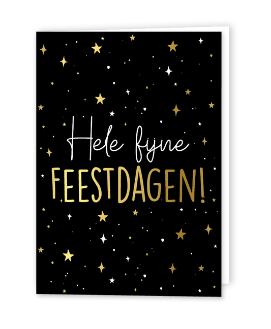 Wenskaart A6 Dubbel | Hele Fijne Feestdagen