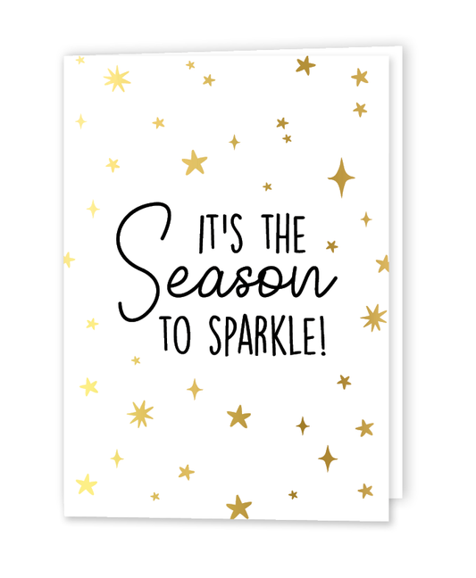 Wenskaart A6 Dubbel | It's The Season To Sparkle