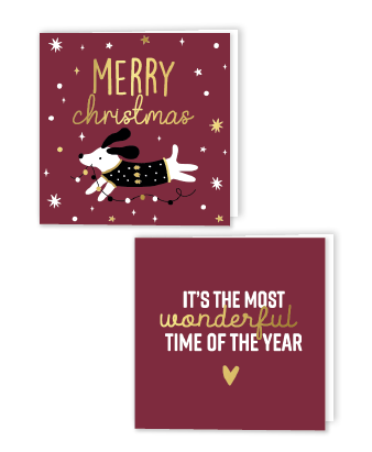 Wenskaart 12x12 cm | It's The Most Wonderful Time Of The Year