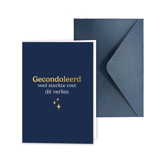 Wenskaart A6 | Gecondoleerd
