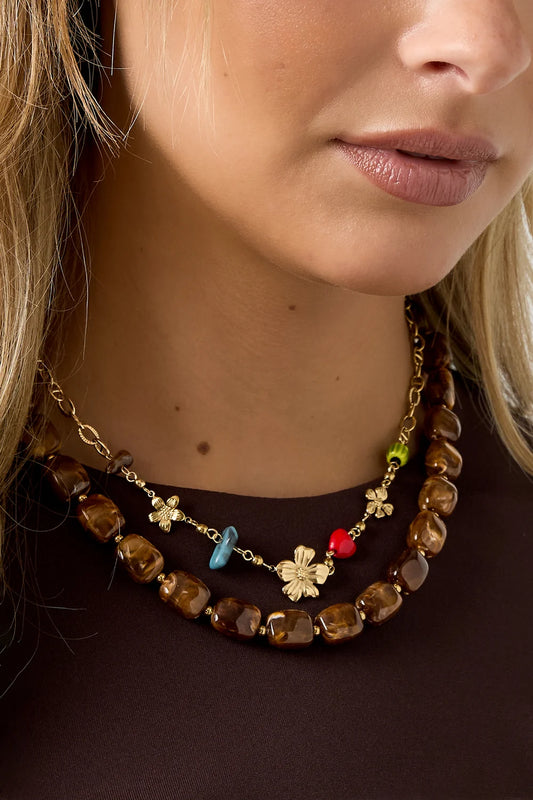 RETRO NECKLACE CHOCO