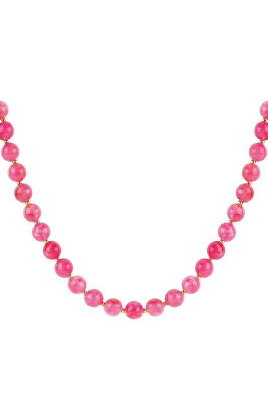 Vintage Vibe Necklace Fuchsia
