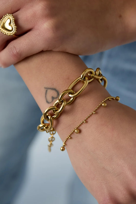 mix ball bracelet gold