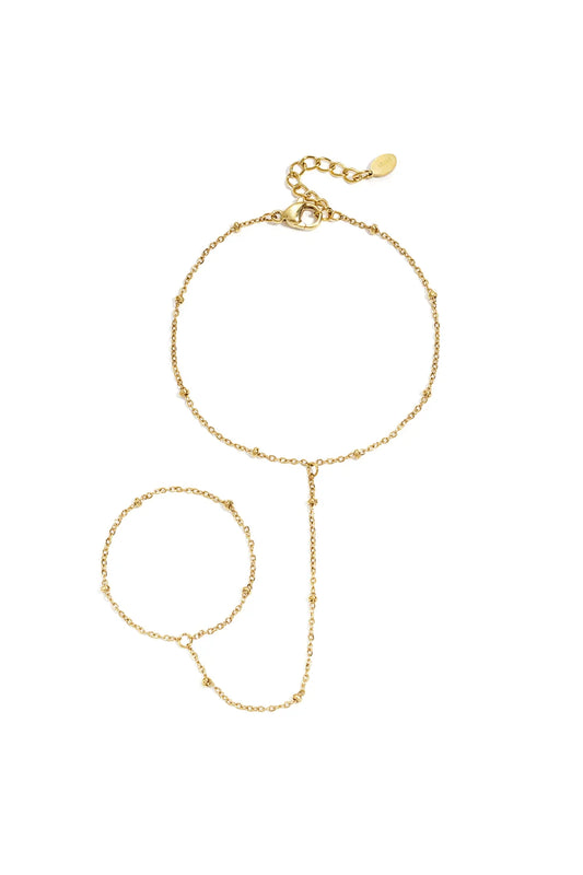 mix ball hand chain gold