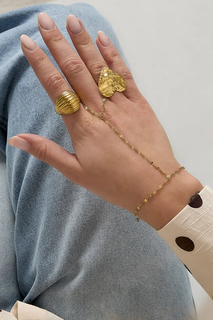 chunky hand chain gold
