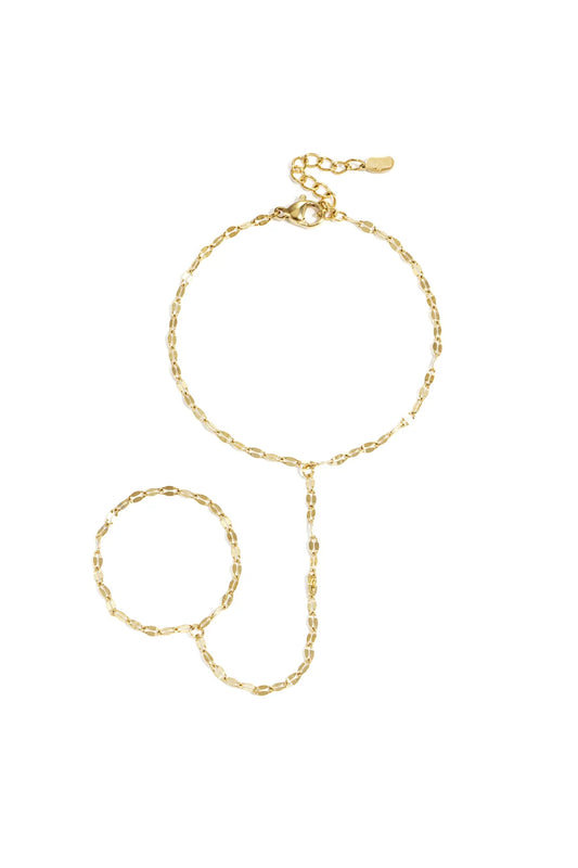 chunky hand chain gold