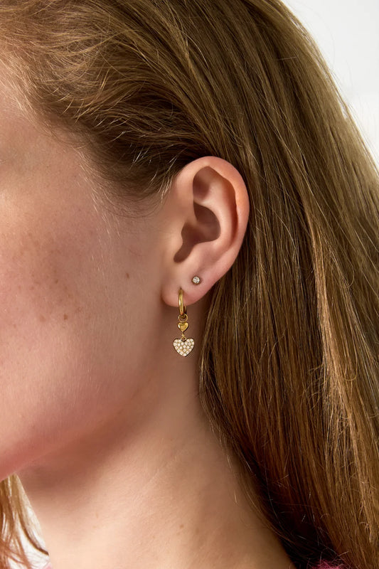 mini crystal earstuds gold
