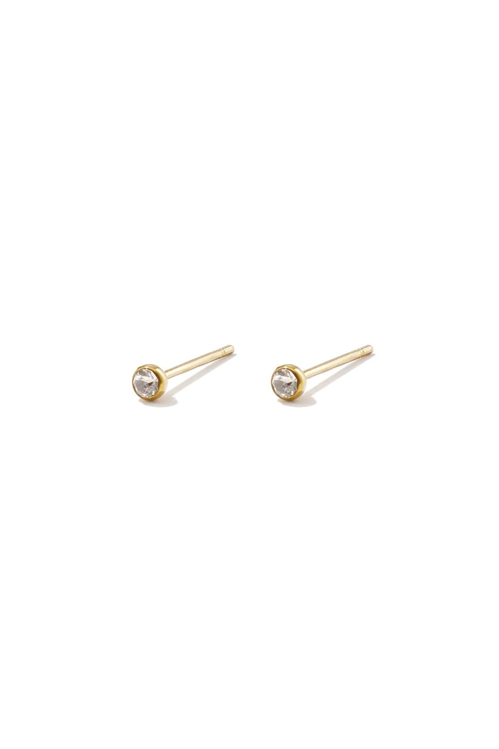 mini crystal earstuds gold