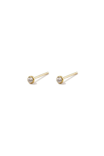 mini crystal earstuds gold