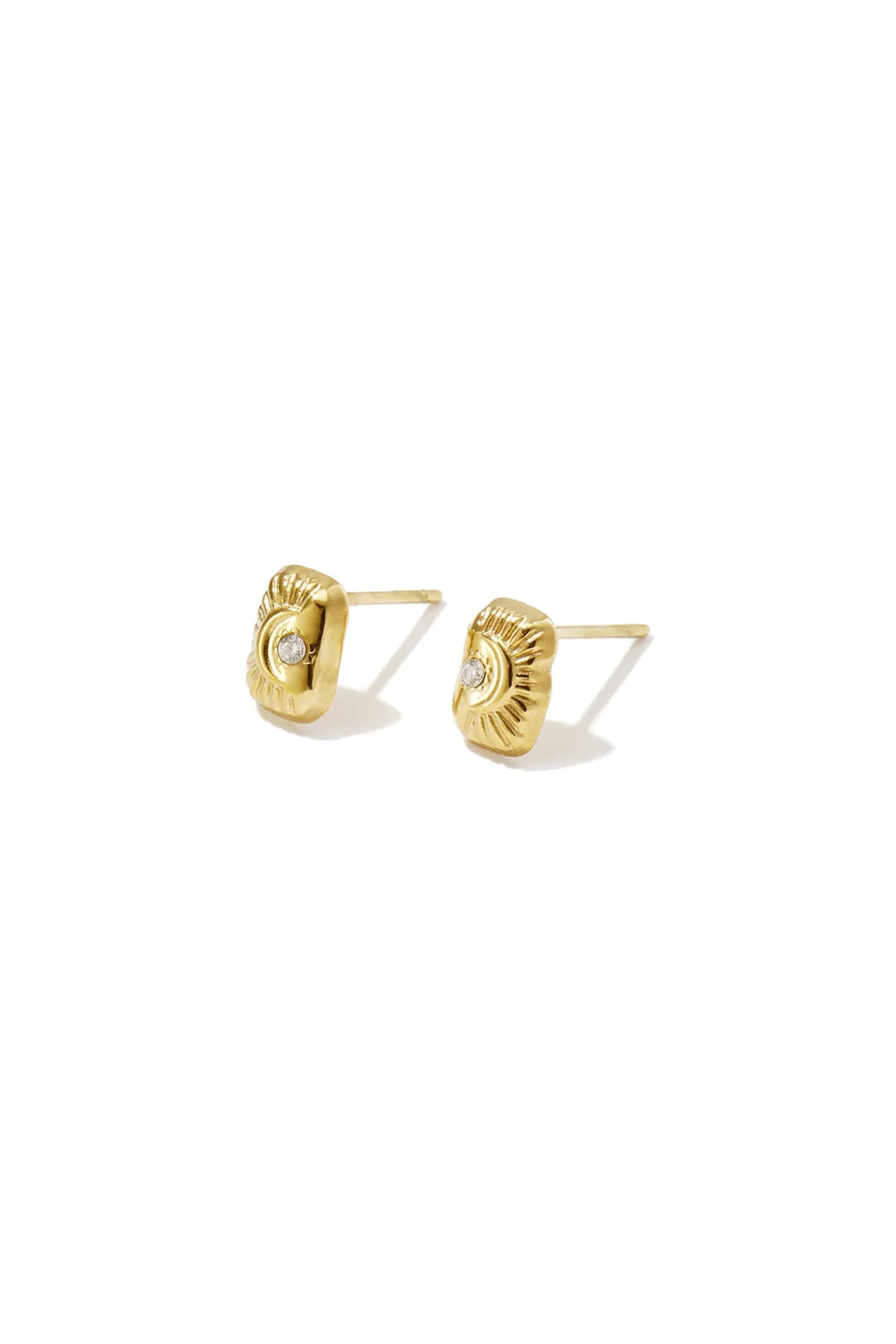 devils eye earstuds gold