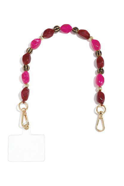stone mix phone cord | burgundy