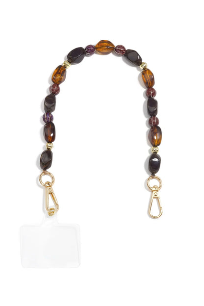 stone mix phone cord | brown