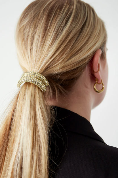 Strassy Double Hair Tie Gold