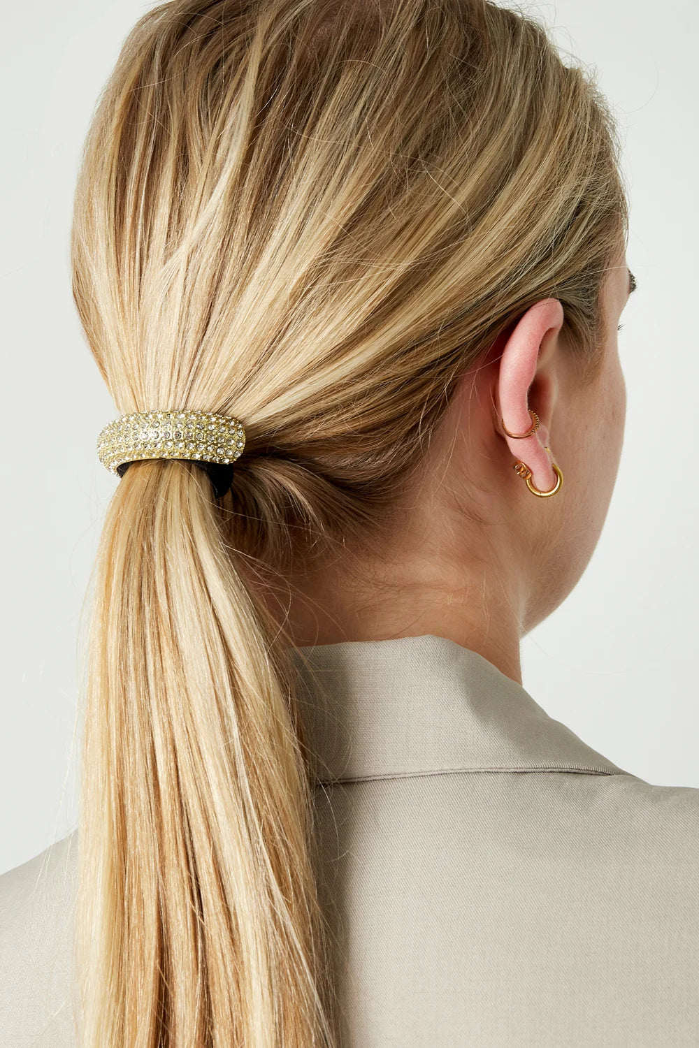 Strassy Single Hair Tie Gold