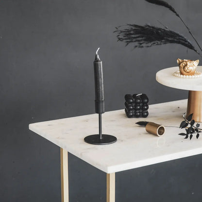 HOGE METALEN KANDELAAR ZWART