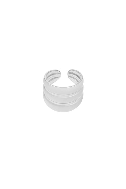Three In A Row Ring Silver
