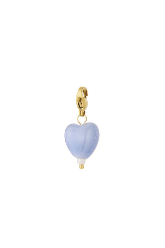 Pastel Heart Charm Blue