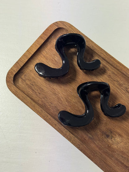 CURLY HAIRCLIP BLACK