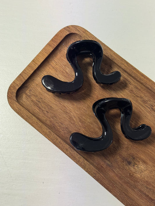 CURLY HAIRCLIP BLACK