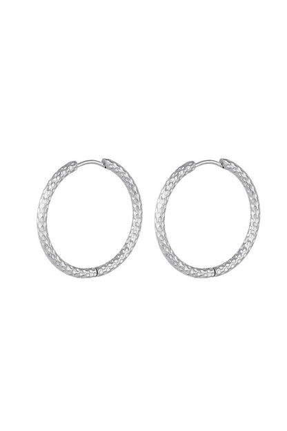 Pattern Hoops Silver
