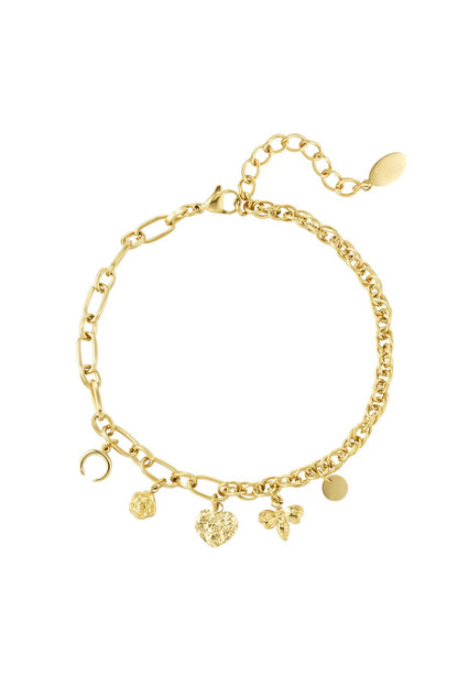 Different Charm Bracelet Gold