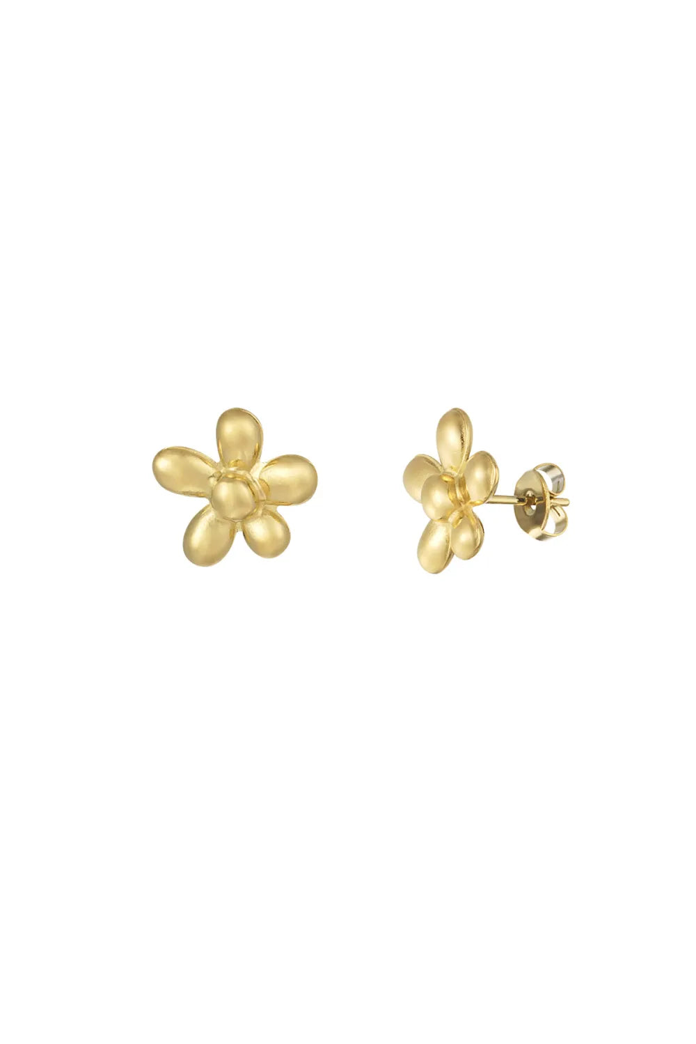 flower earstuds gold