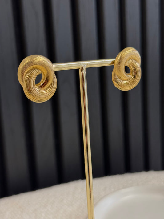 TWIST EARSTUDS GOLD